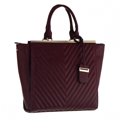 David Jones Faux Leather Shoulder Bag 3910-2 36460 - Bordeaux